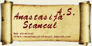 Anastasija Stančul vizit kartica